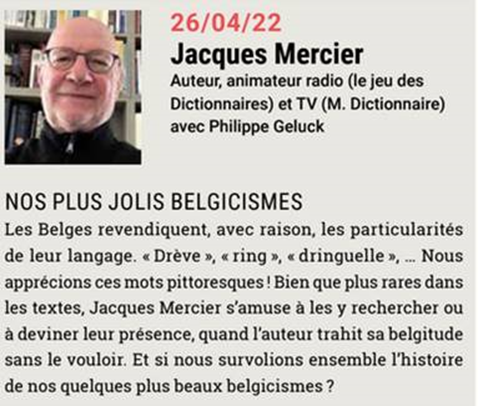 Les Belgicismes par Jacques Mercier