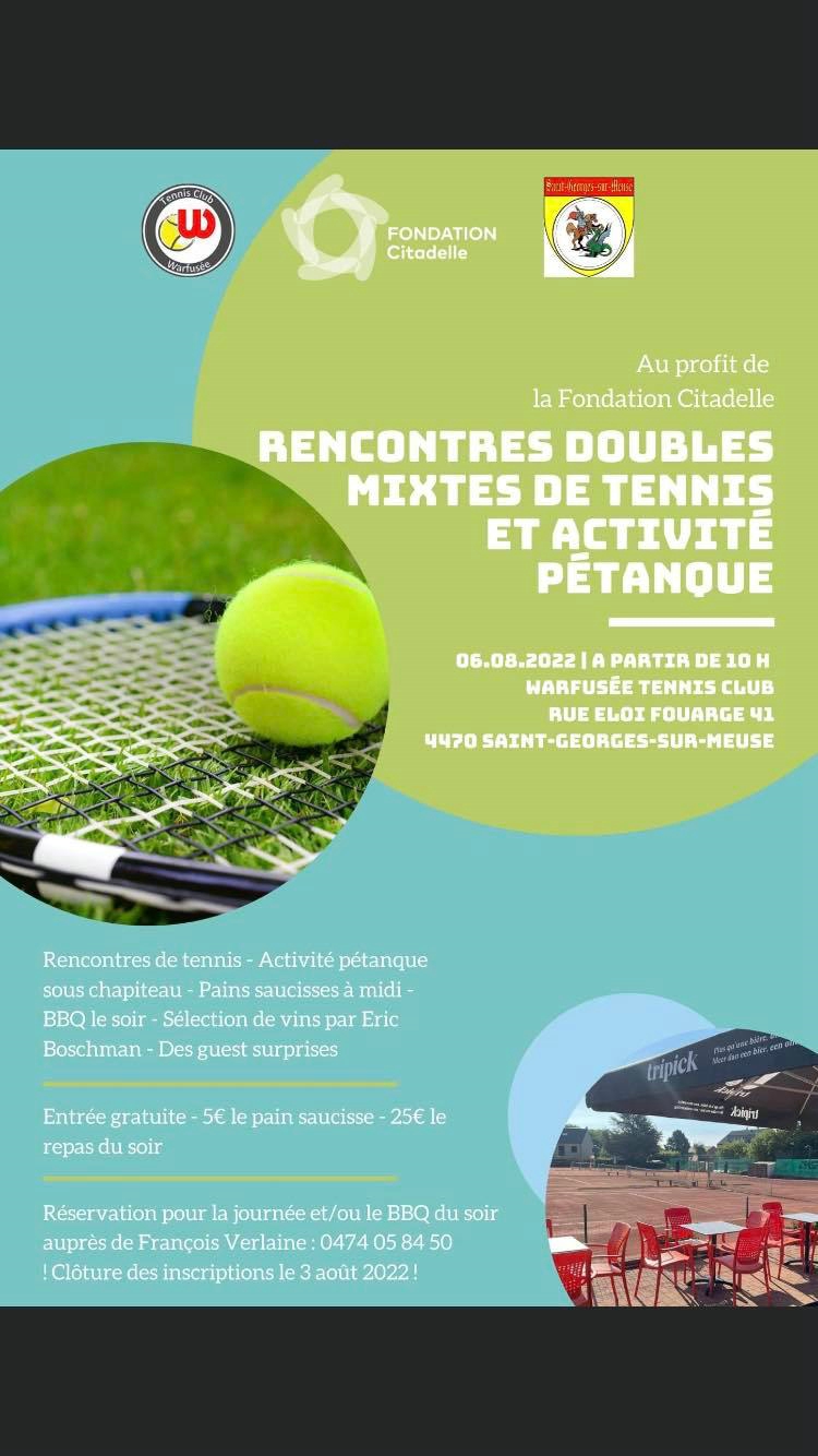 Tournoi mixte tennis et pétanque